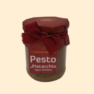 Jar of Italian pesto in Bellagio Lake Como